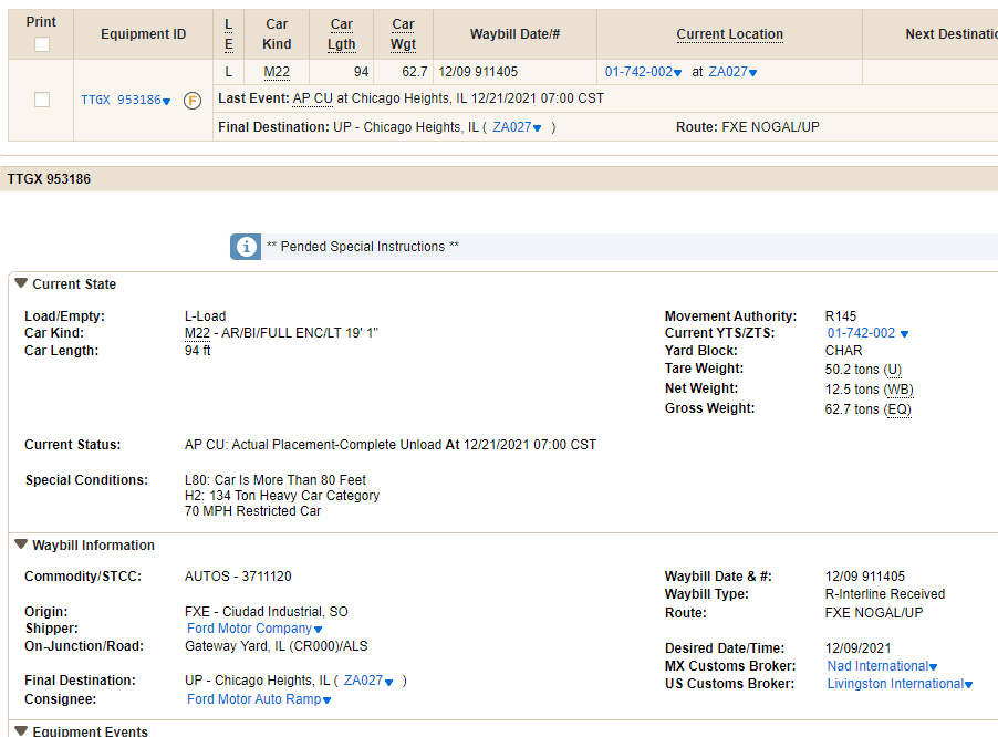 Ford Maverick Rail Tracking .. "Bad Order"? 1640104401616