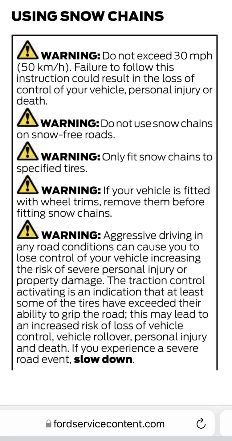 Ford Maverick Snow chains required or not with AWD? 5177E7AD-0A2D-4706-9A9A-C49792D61E1B