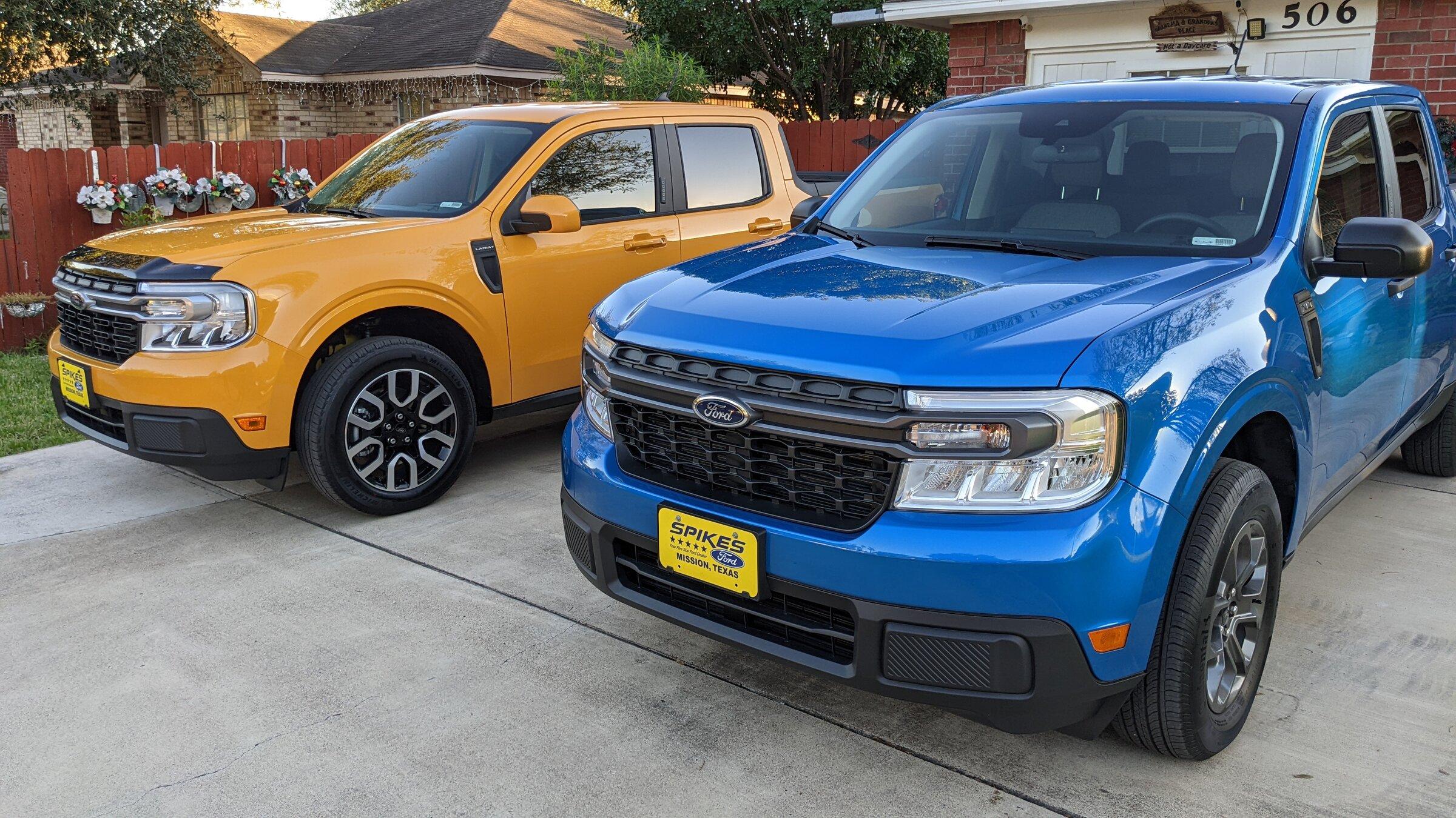 Ford Maverick Twin Deliveries: Parents & Son Hybrid Mavericks PXL_20211221_230521215