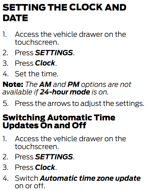 Ford Maverick New problem with the radio display with the CLOCK ...... time