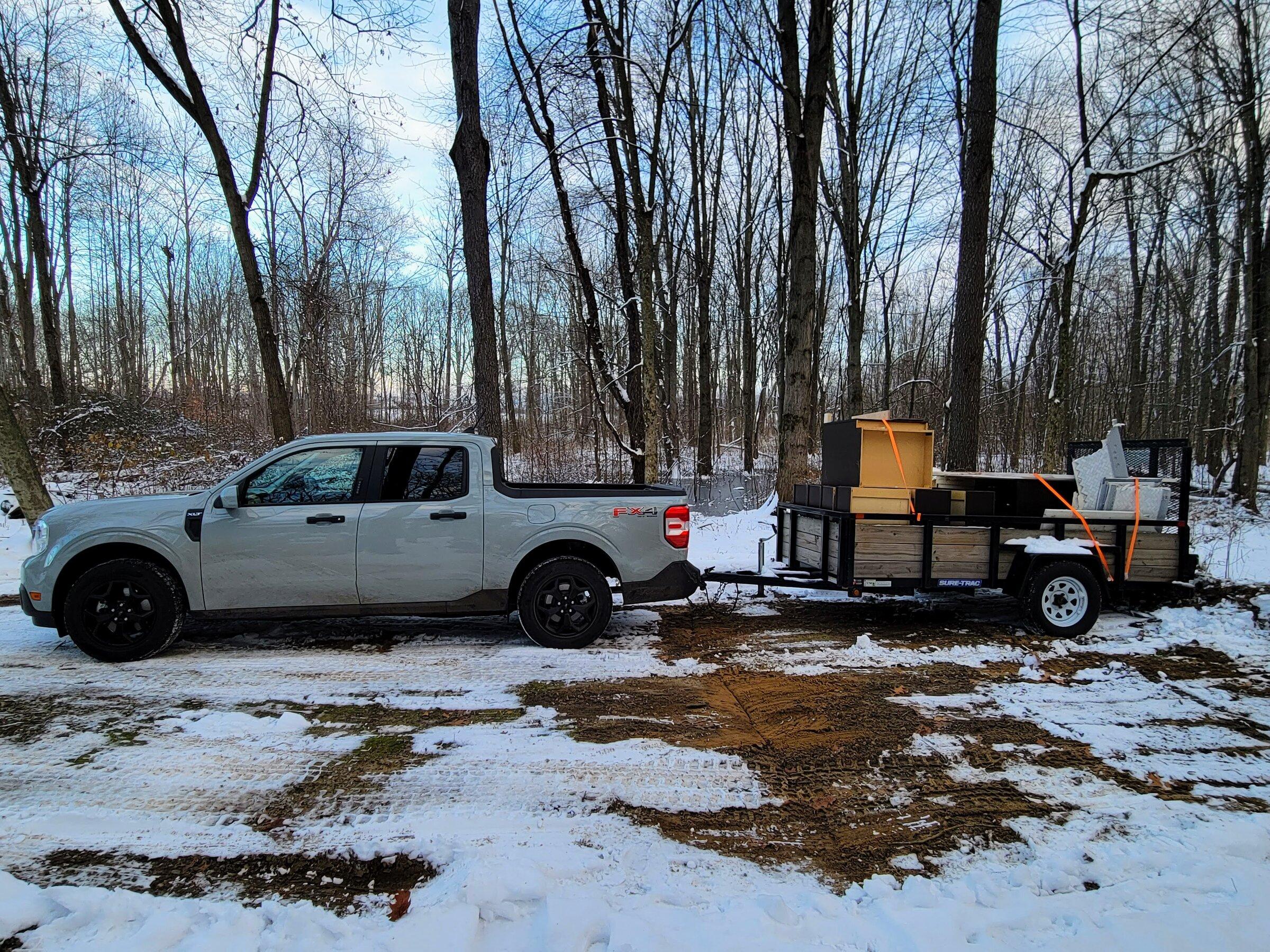 Ford Maverick Towed a Sure-Trac Utility Trailer ~4K Lbs 20211219_161309
