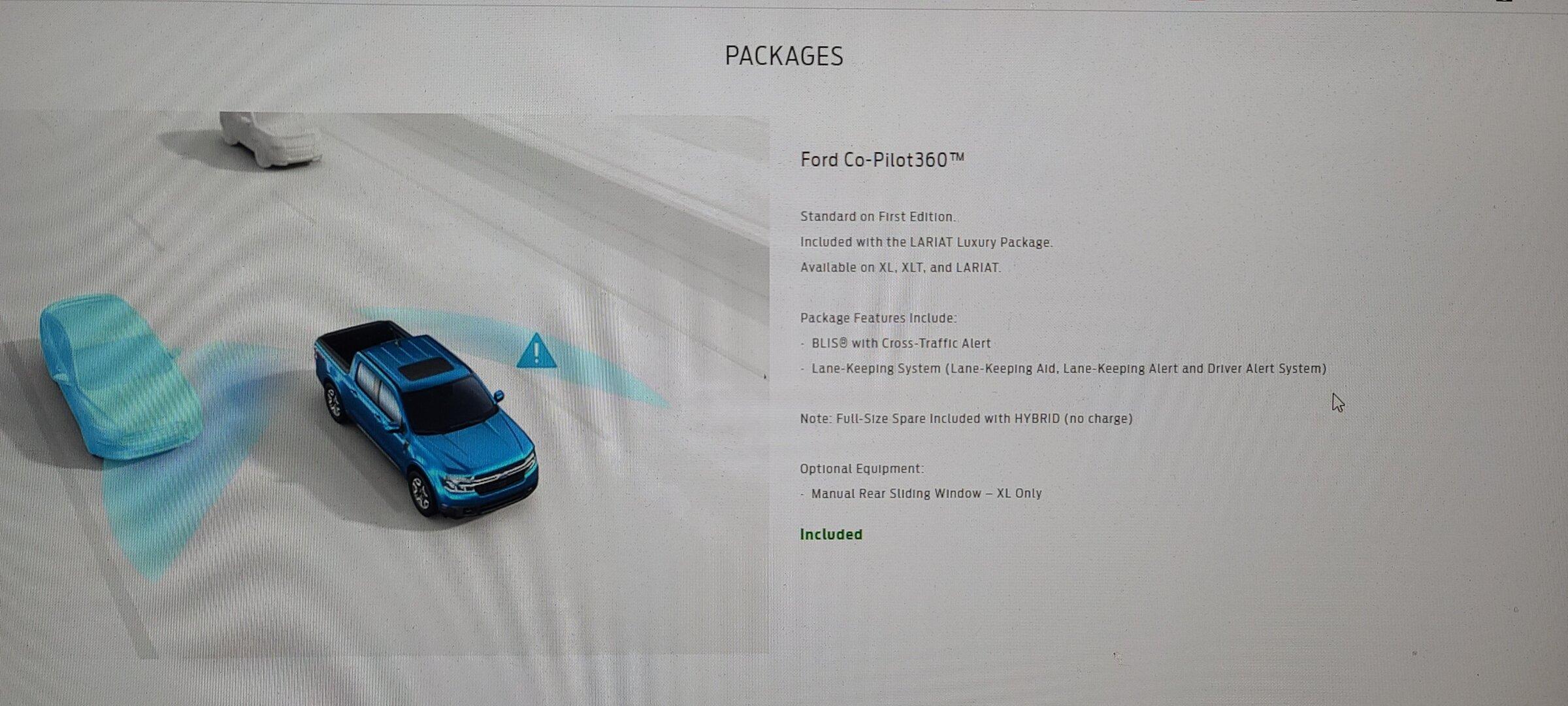 Ford Maverick Co Pilot 360 Standard on First Edition with Lariat Lux? Resized_20211221_171540
