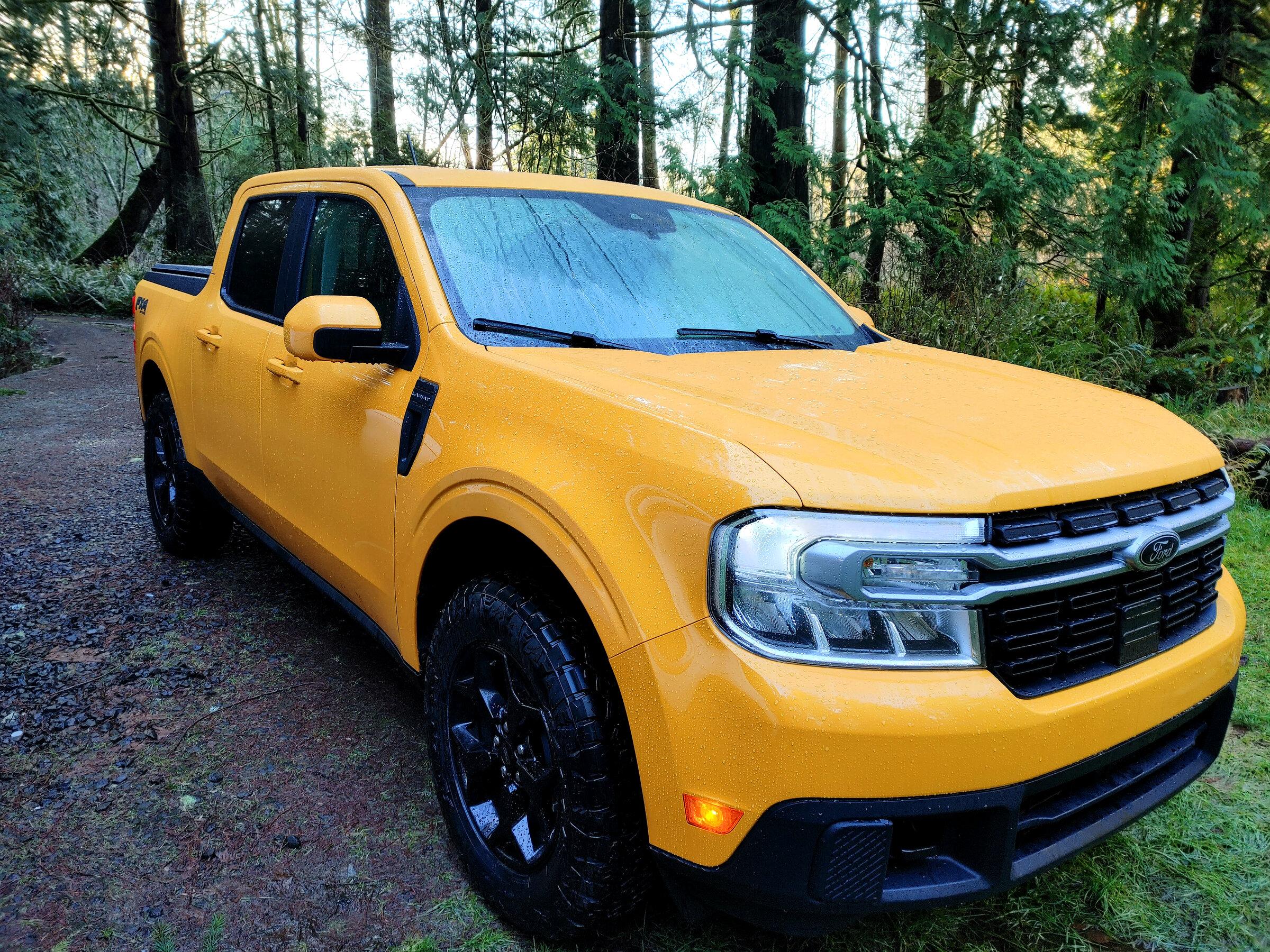 Ford Maverick 245/65-17 MAXXIS RAZR AT's on my Cyber Orange Lariat Maverick 2456517FR
