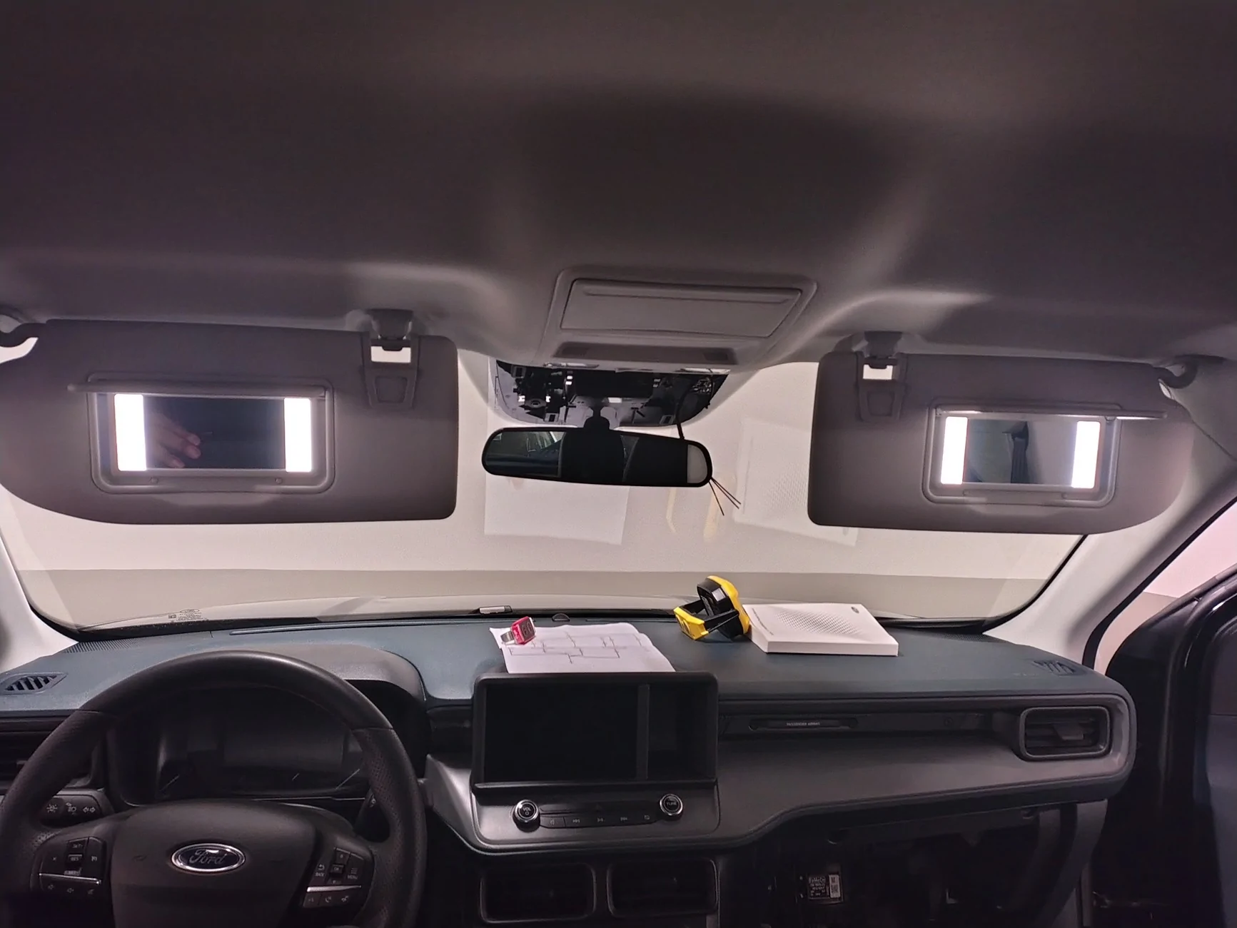 Ford Maverick MACH-E LED lighted Space Gray sun visors are an exact match for the Maverick 1000015659