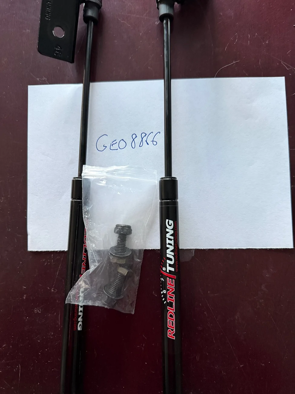Ford Maverick Redline Hood Struts- FREE IMG_7306