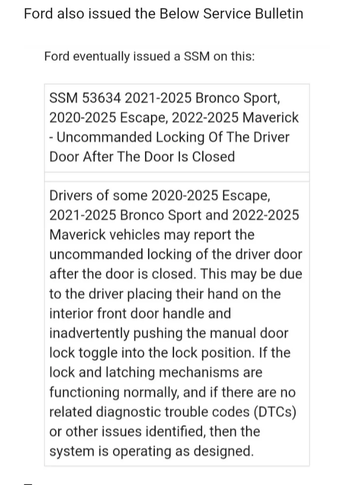 Ford Maverick Door locking incident... 20260405_080655