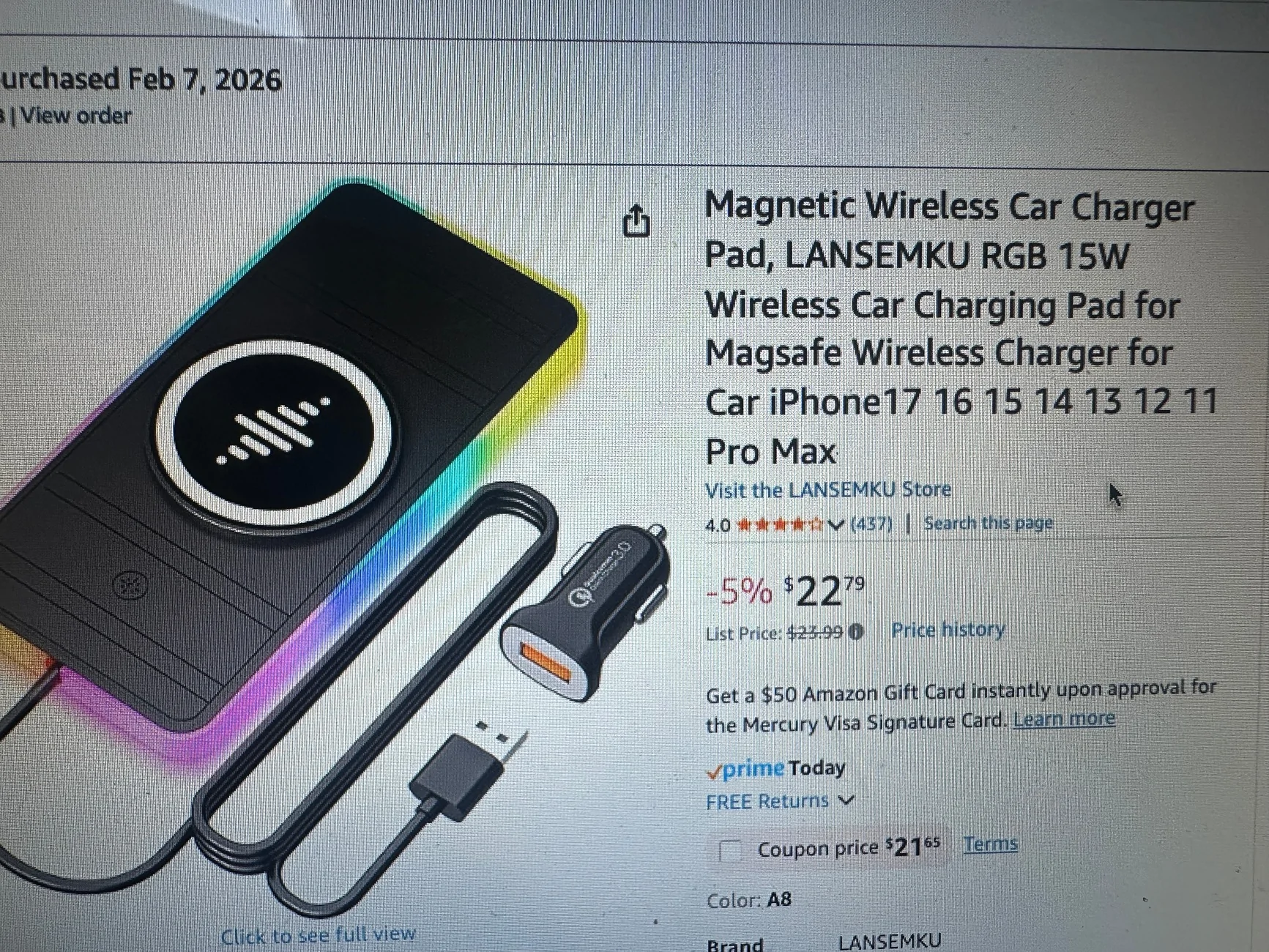 Ford Maverick Wireless Car Charger on 2025 Lariat IMG_3366