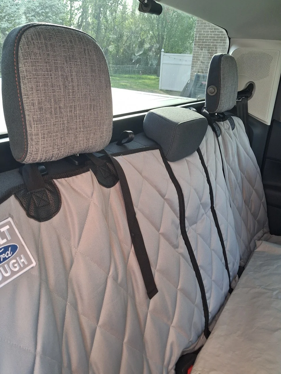 Ford Maverick Fold down rear headrests (from F-150) installed in 2024 XLT Navy Pier interior 364