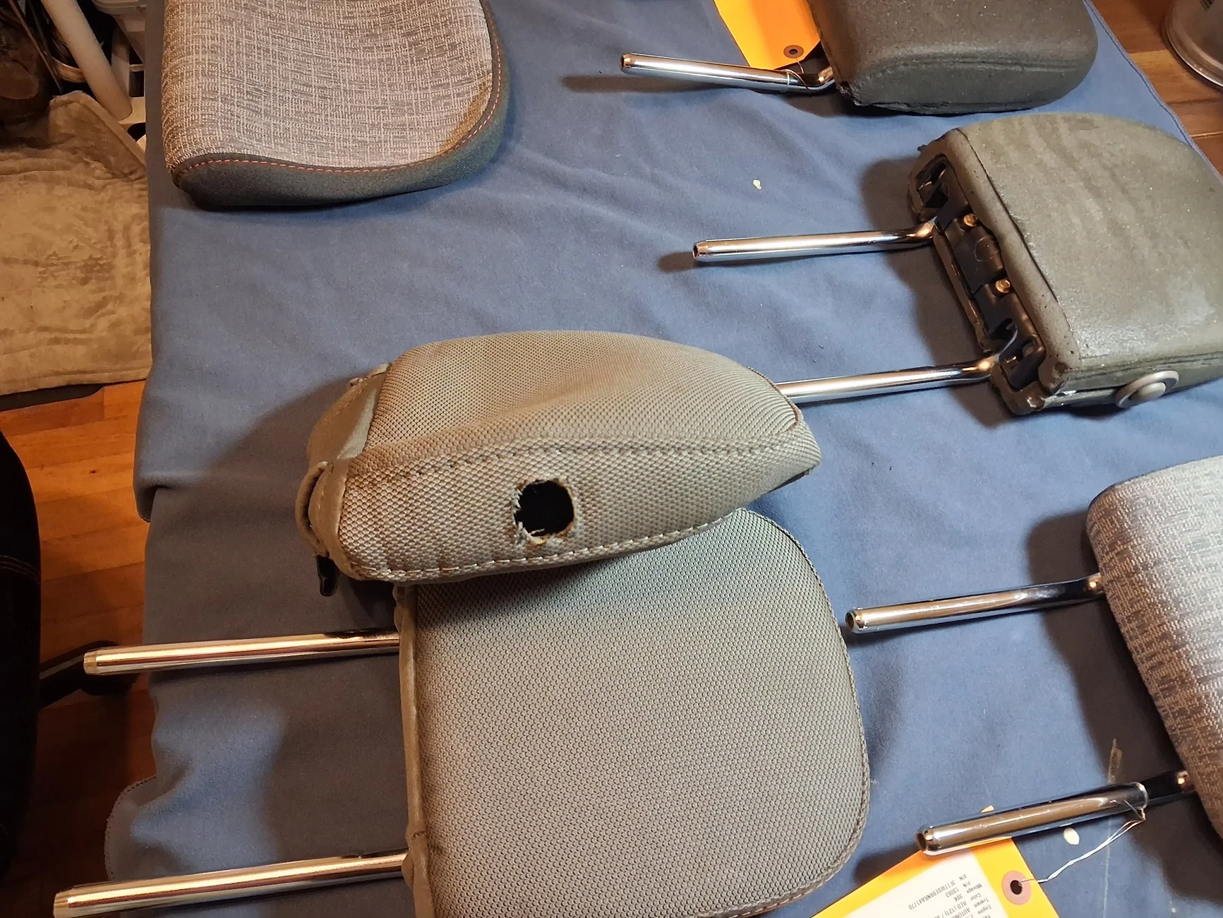 Ford Maverick Fold down rear headrests (from F-150) installed in 2024 XLT Navy Pier interior 357