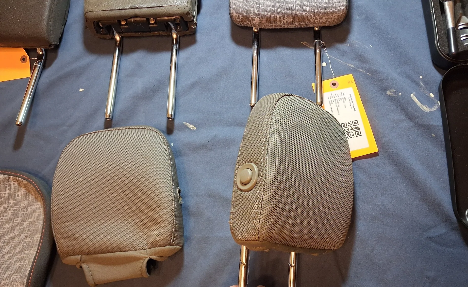 Ford Maverick Fold down rear headrests (from F-150) installed in 2024 XLT Navy Pier interior 356