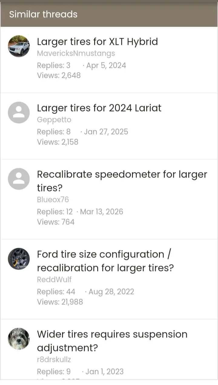 Ford Maverick Forscan adjustment for larger tires? 20260414_120300