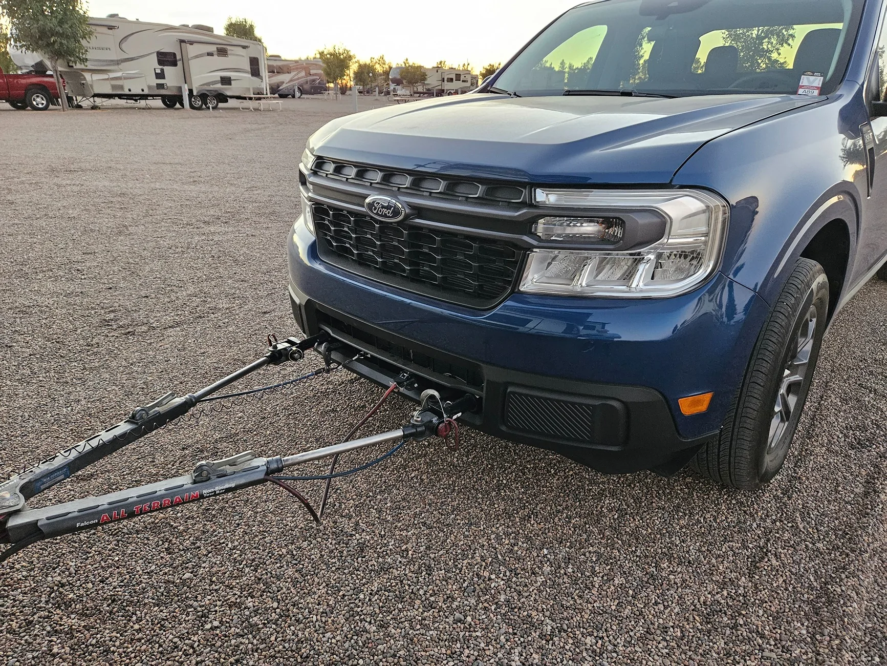 Ford Maverick Does flat towing add miles to the odometer? Maverick hooked up 01