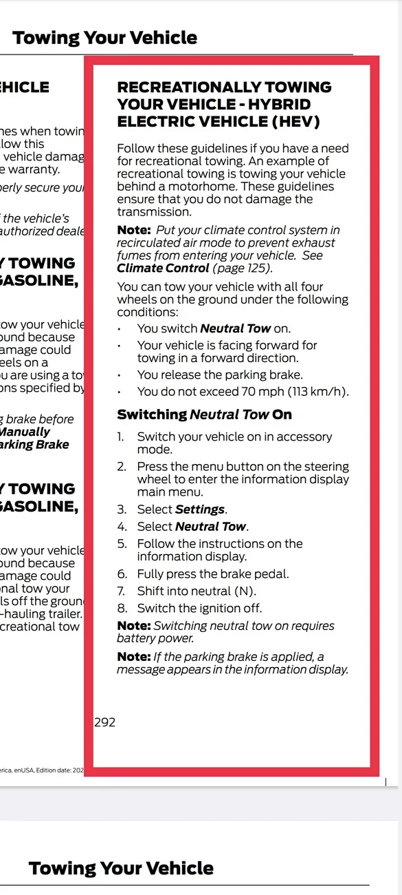 Ford Maverick Does flat towing add miles to the odometer? IMG_20260415_114534