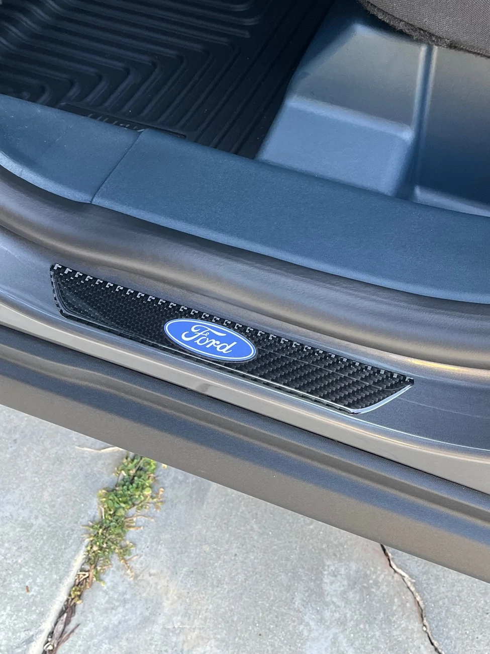 Ford Maverick Door sill kit dress up installed IMG_2464