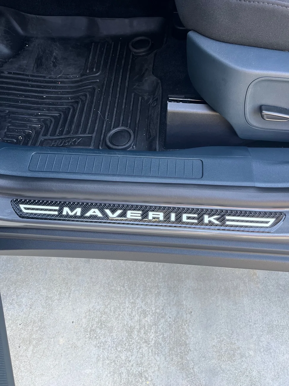 Ford Maverick Door sill kit dress up installed IMG_2465
