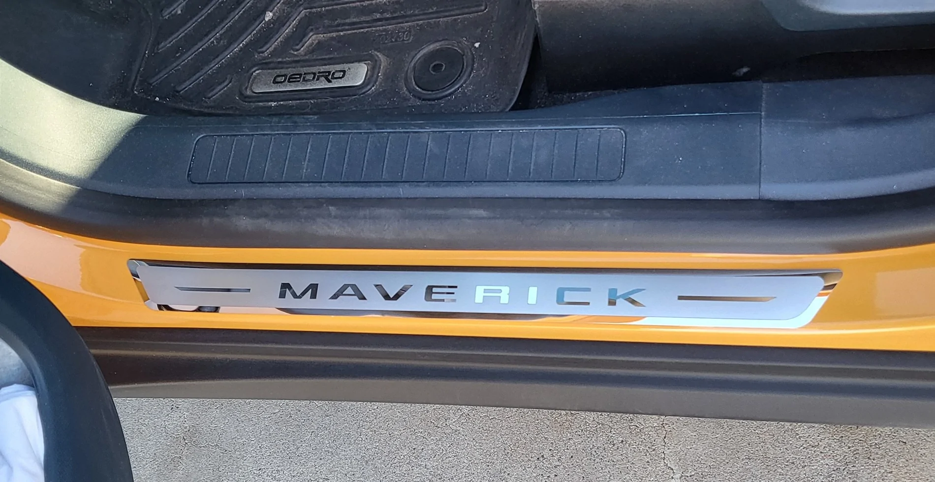 Ford Maverick Door sill kit dress up installed 20240327_082006