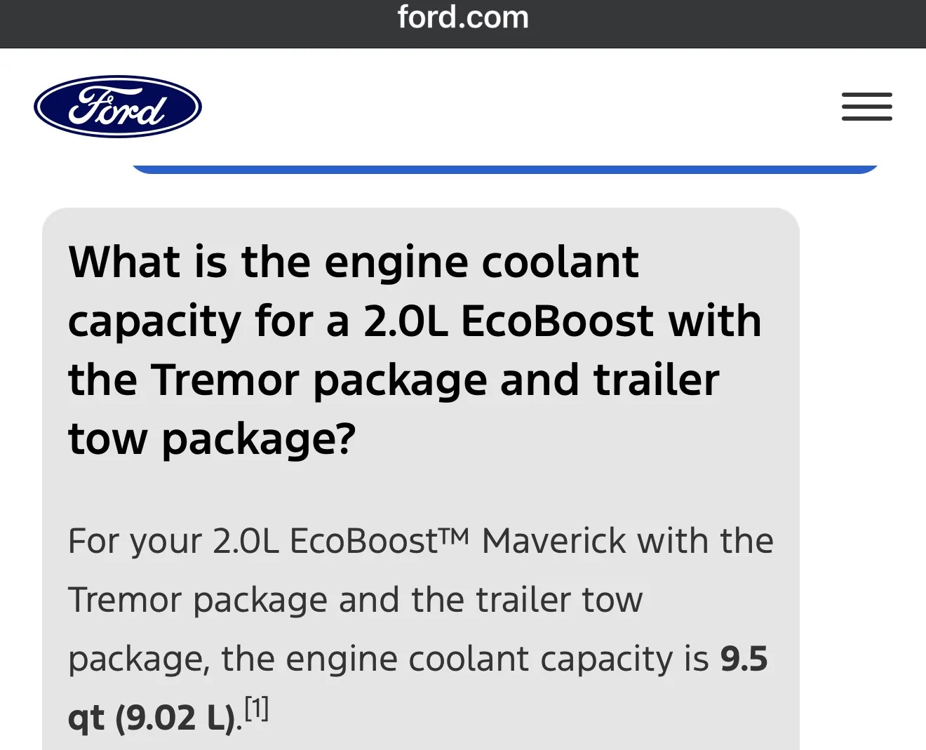 Ford Maverick Coolant amount for Tremor IMG_3720