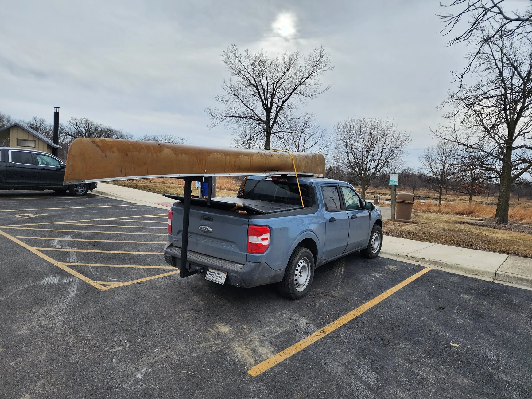Ford Maverick DIY REMOVABLE FLEX BED KAYAK RACK 20260217_151056