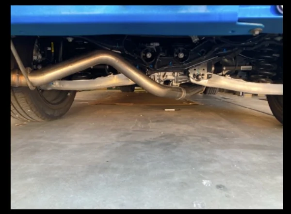 Ford Maverick Thermal R&D exhaust on lowered '25 LOBO IMG_1031