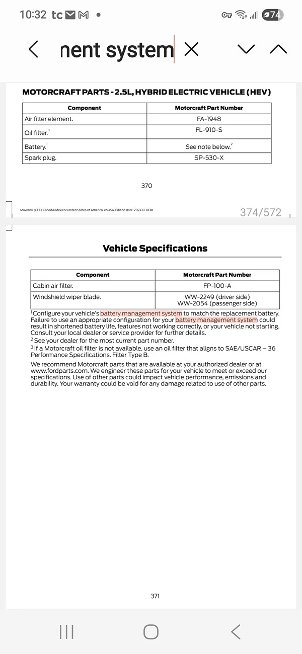 Ford Maverick Replacing the Hybrid's OEM 12v. Battery Screenshot_20260423_103228_Samsung Notes