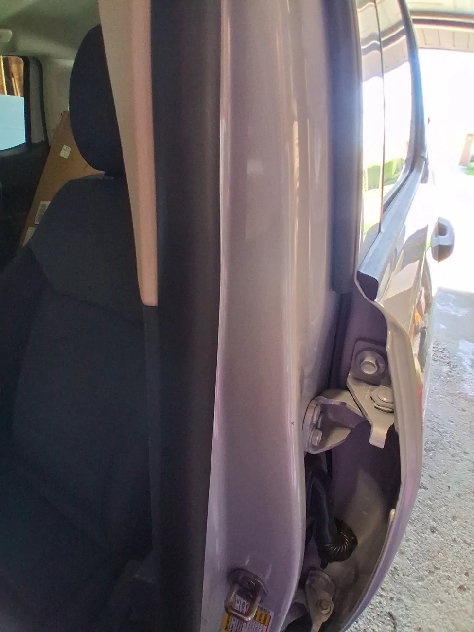 Ford Maverick Maverick tried to eat my jacket: sharp door hinge snag 20260420_173510