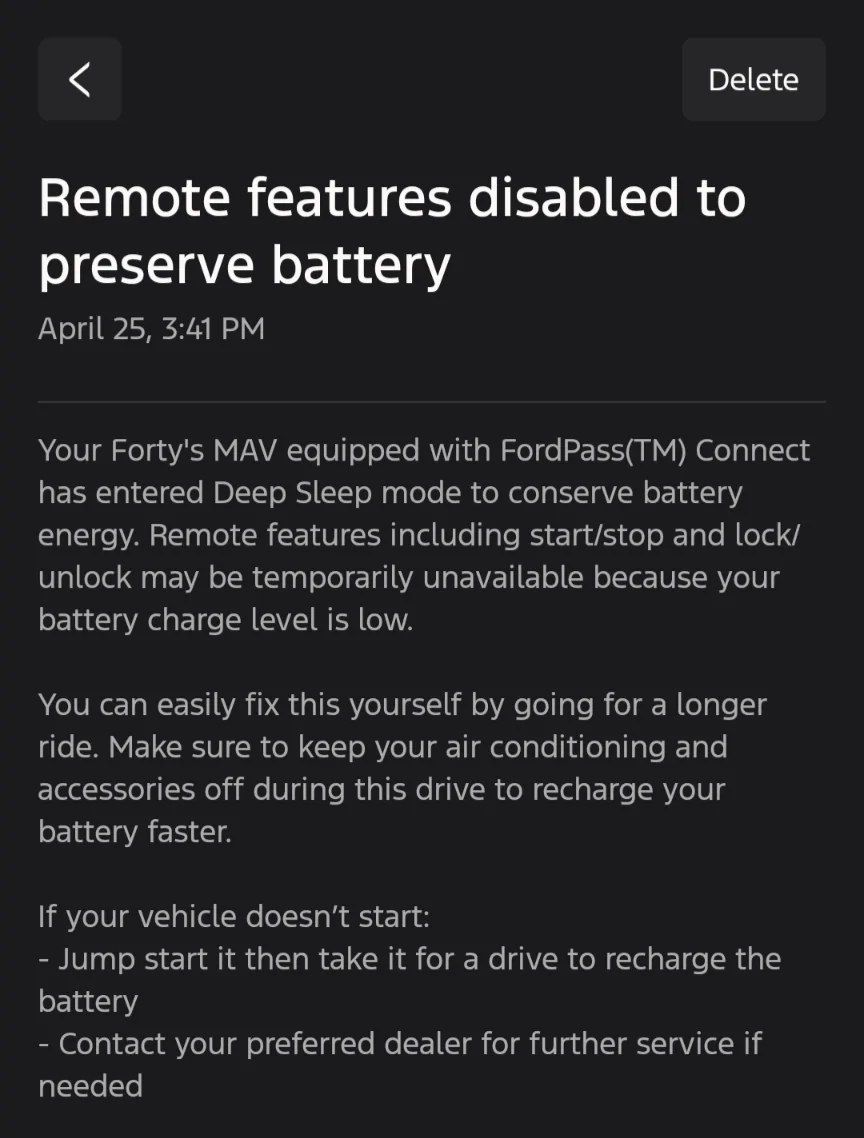 Ford Maverick Replacing the Hybrid's OEM 12v. Battery 1000007374