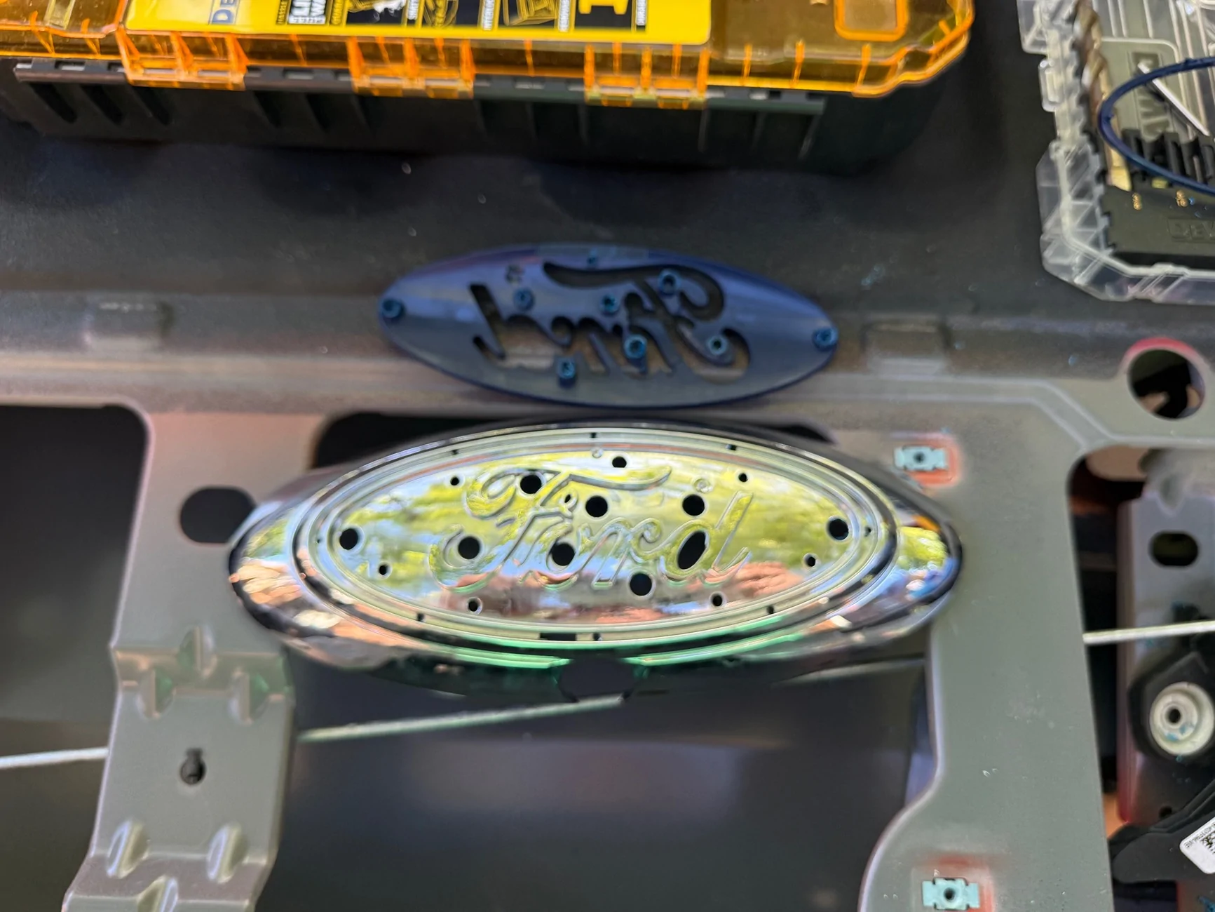 Ford Maverick Painted rear emblem. IMG_2980