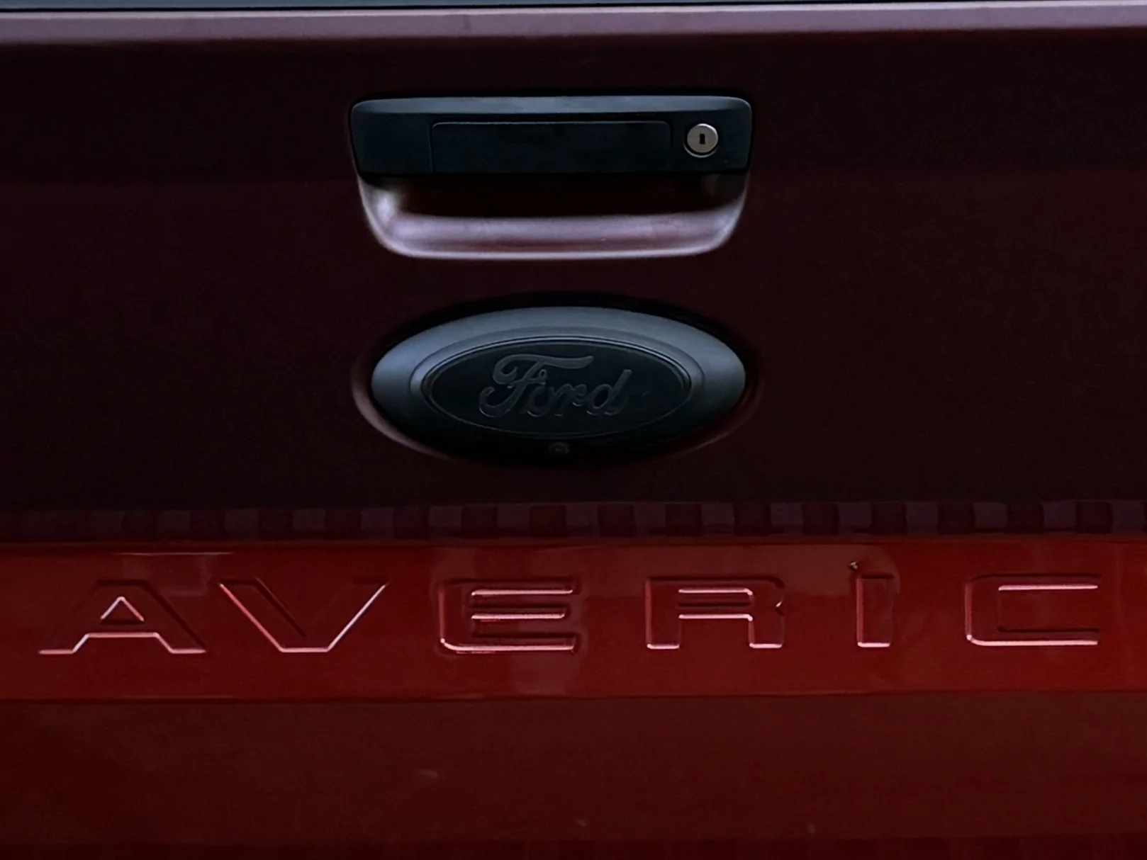 Ford Maverick Painted rear emblem. IMG_2990