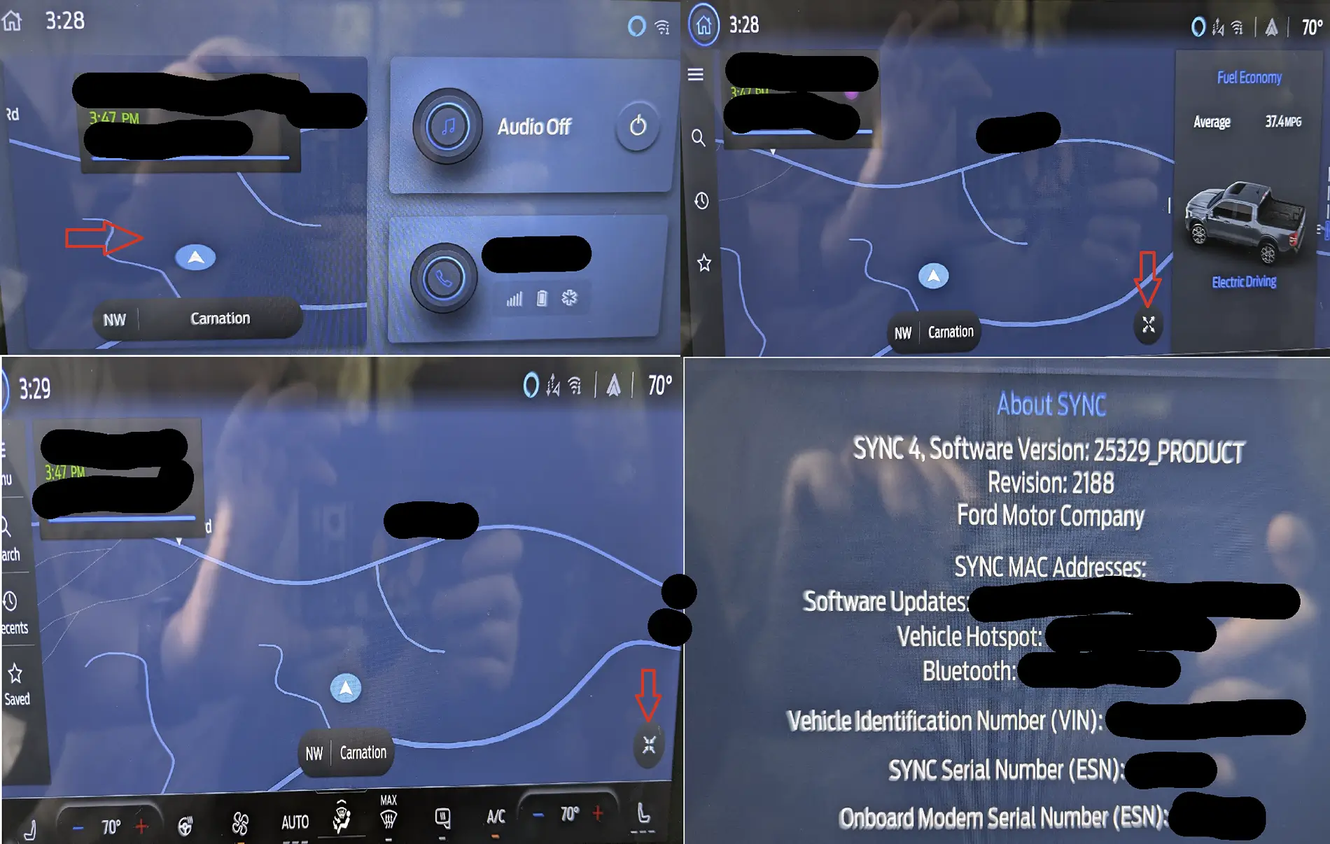 Ford Maverick Stuck screen on infotainment screen extra_screen