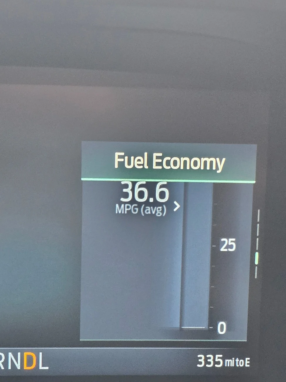 Ford Maverick On screen mpg indicator - how to reset? 20260428_114103