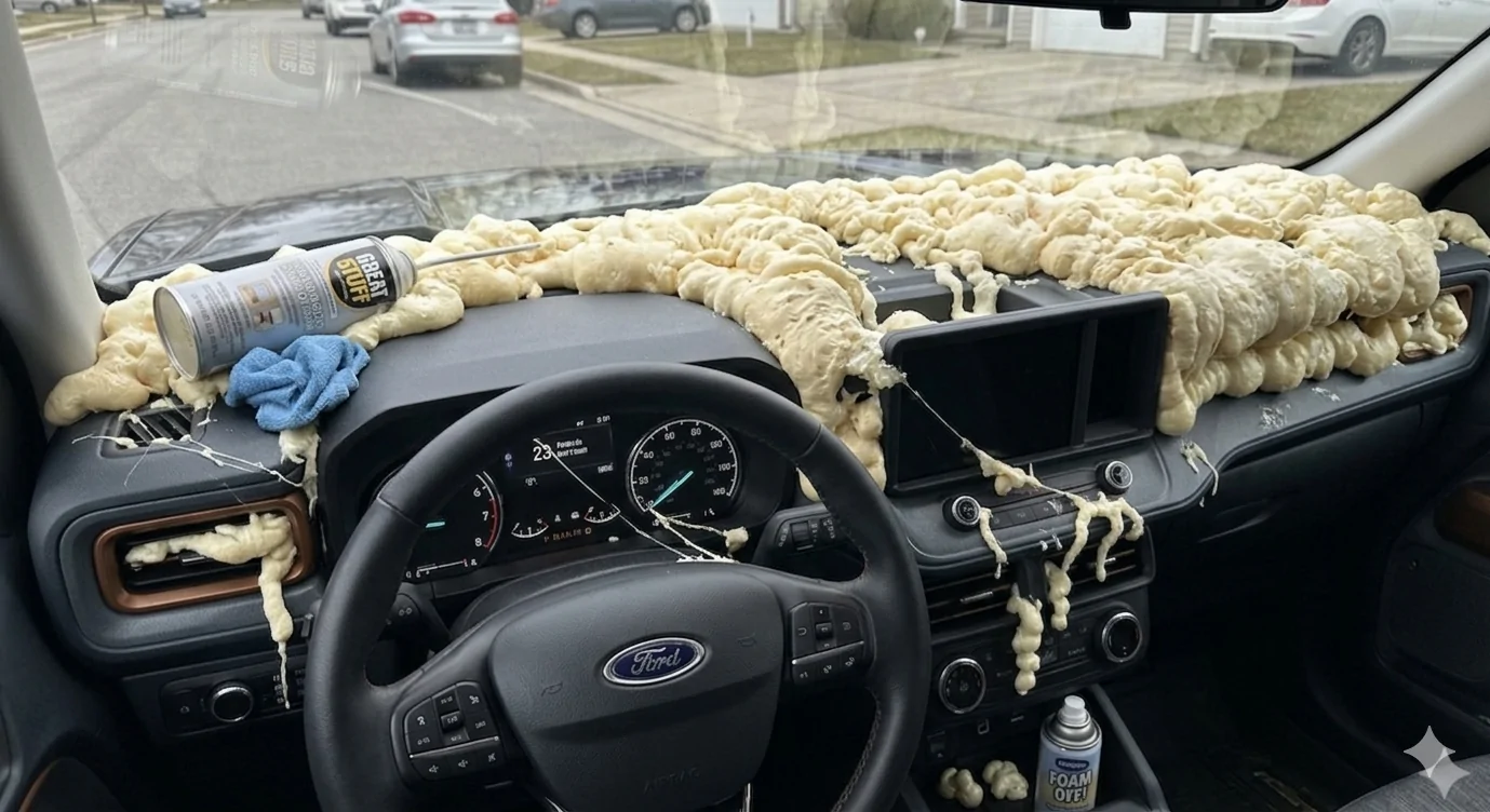 Ford Maverick Fix For Dashboard Creaking Noise IMG_3342