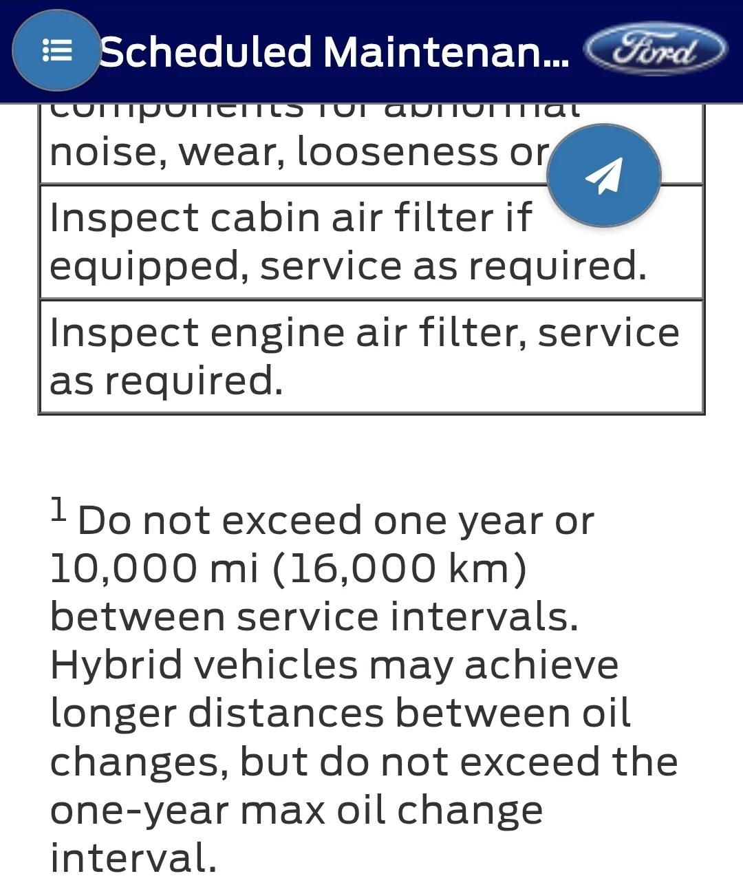 Ford Maverick Longest hybrid oil change interval?!? EffNo50_OLMrecommendation