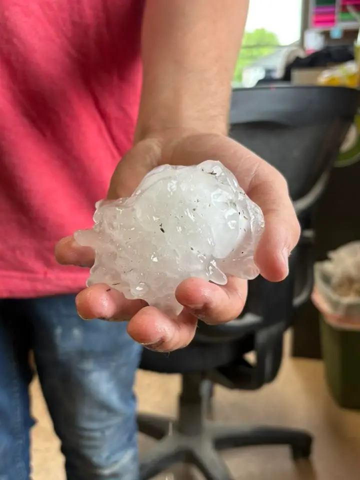 Ford Maverick Baseball size hail vs maverick tremor IMG_7200