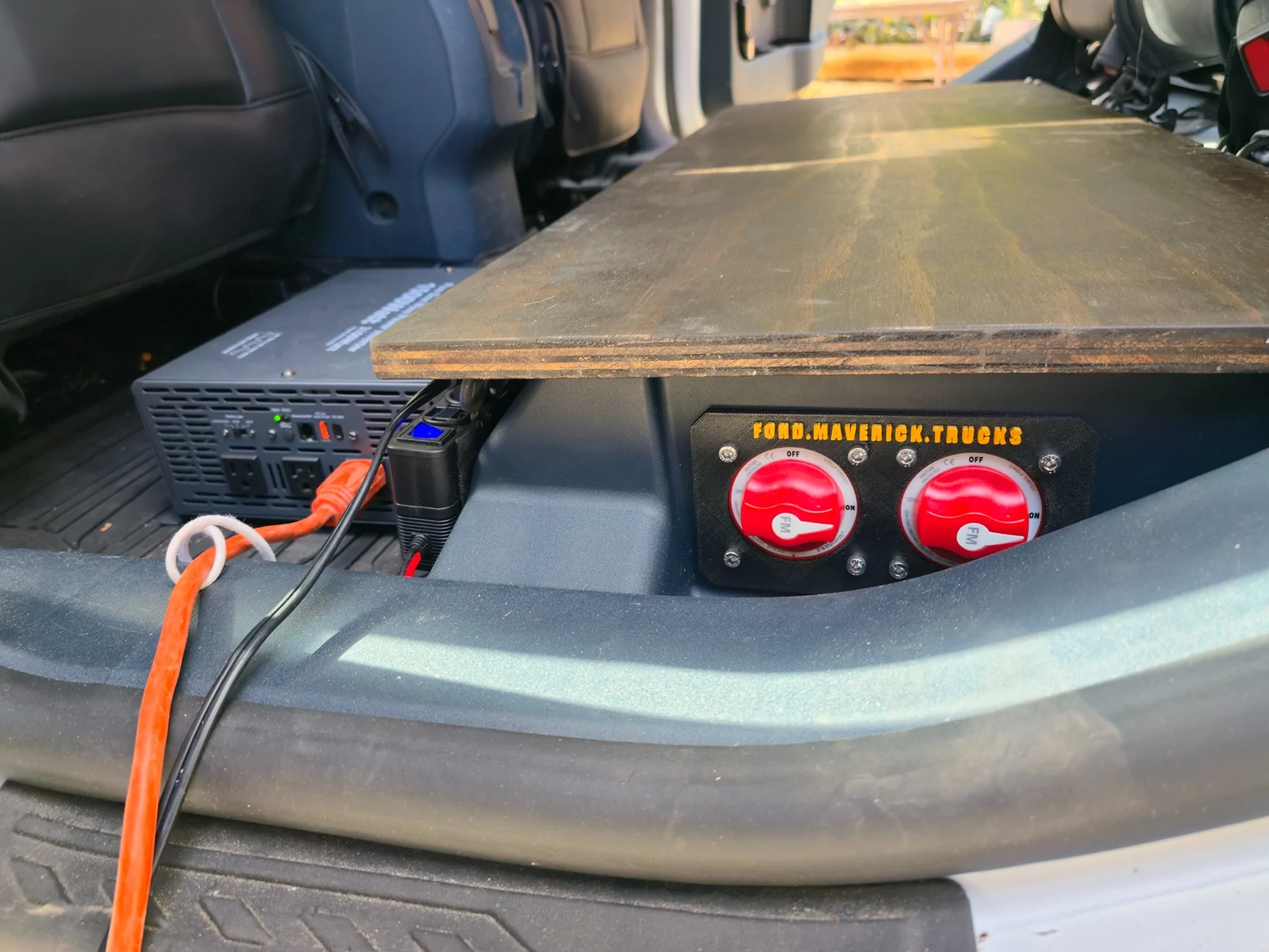 Ford Maverick Interior Power Setup(PHOTOS/VIDEOS): Ohmmu Batteries, CTEK D250SE, Inverter & Under-Seat Layout 20260426_165320