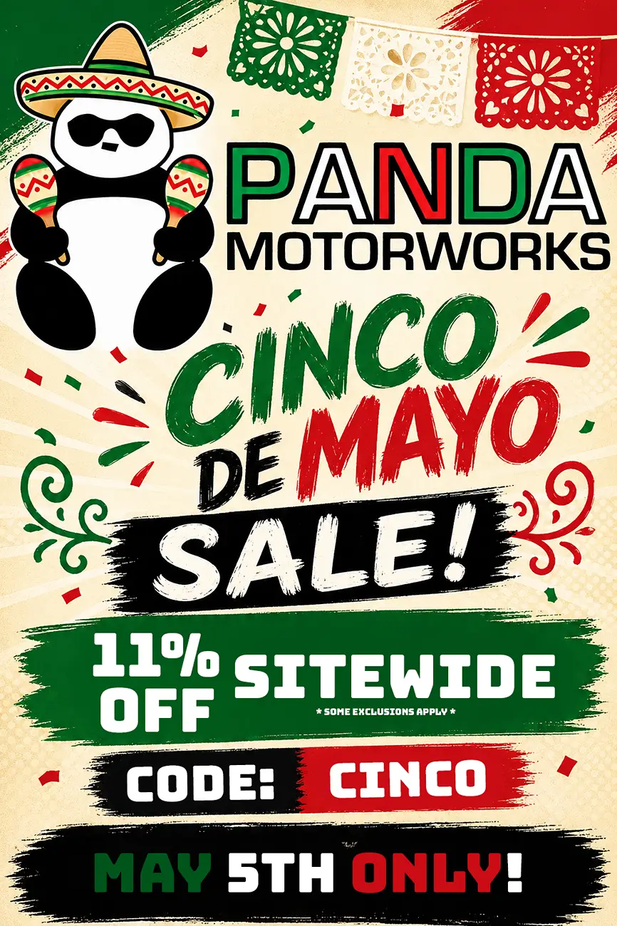 Ford Maverick Today Only: 11% Off Everything @ Panda Motorworks Cinco Sale Graphic