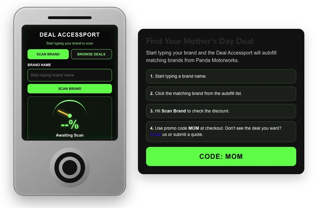Ford Maverick Up to 20% Off | Mothers Day at Panda Motorworks! Screenshot 2026-05-08 at 9.35.00 AM
