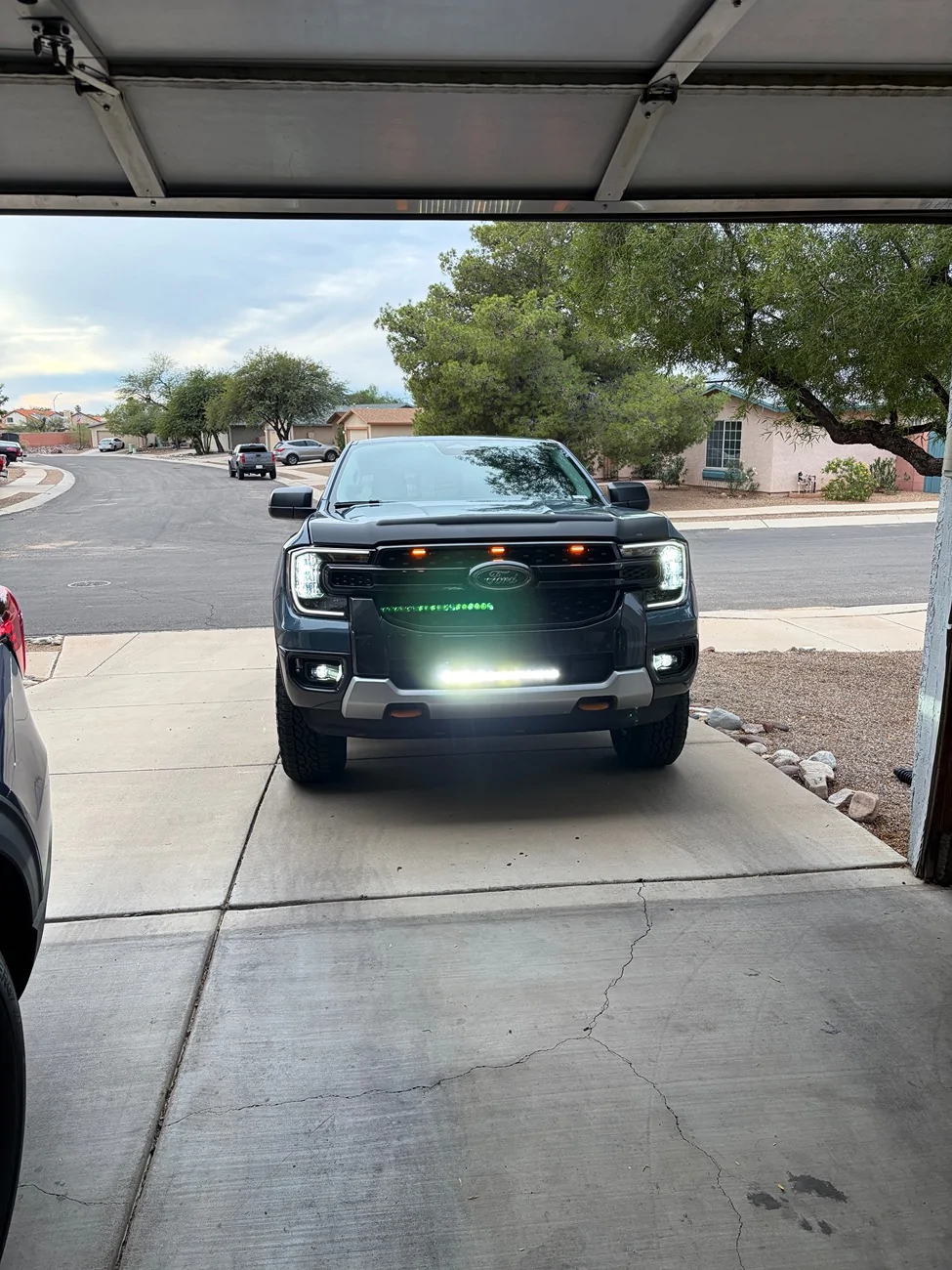 Ford Maverick WOW! Imbedded Light Bar by F150LEDs! (Curved Lower Intake LED Bar Wireless) IMG_0100