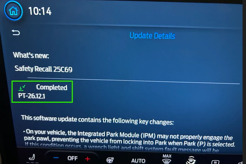 Ford Maverick Over the Air Software Update: Safety Recall 25C69 Integrated Park Module 1778336538365-c9