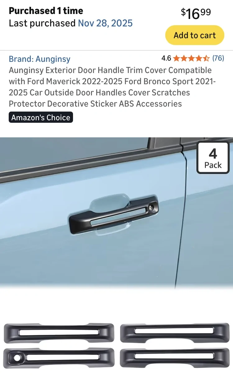 Ford Maverick My painted door handles IMG_1143