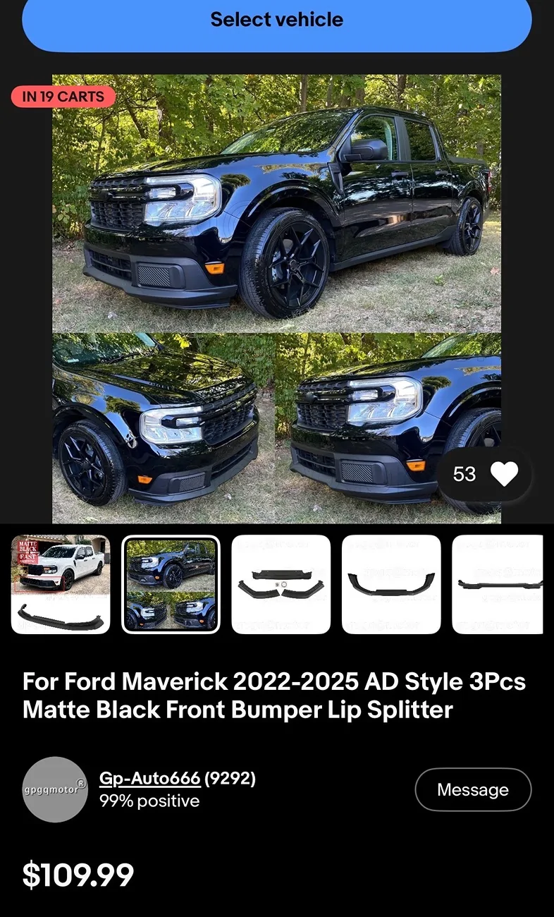 Ford Maverick Chin spoiler IMG_9402