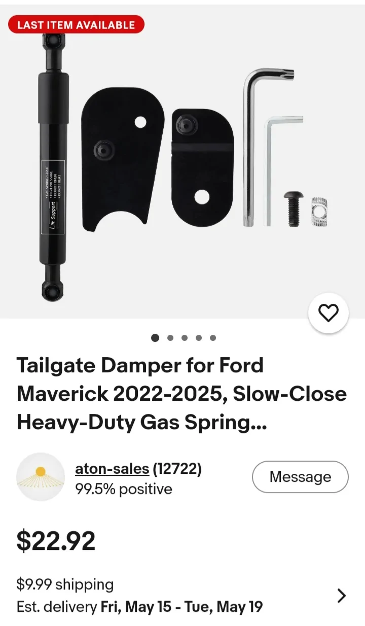 Ford Maverick 2025 tailgate assist 20260513_084407