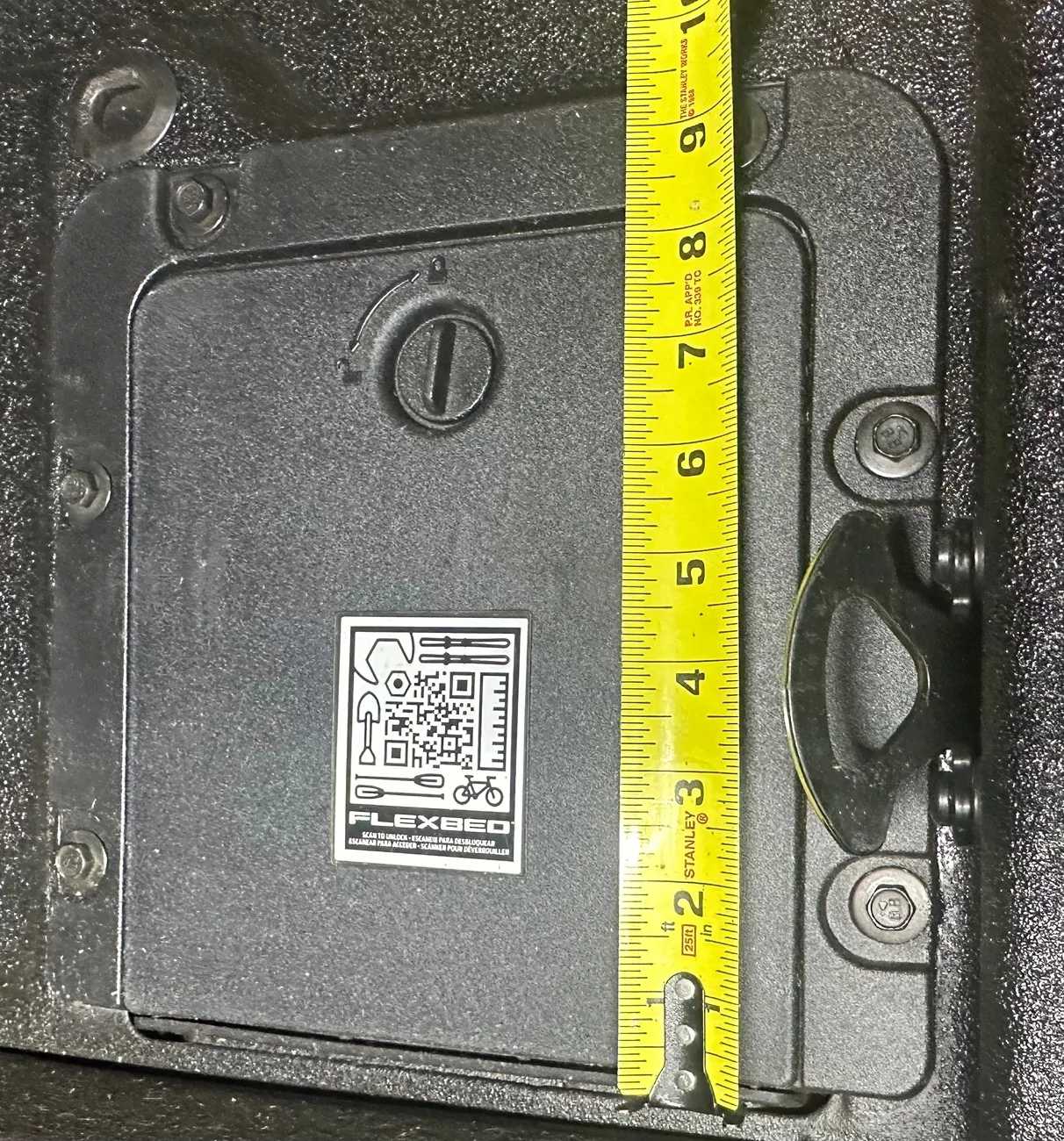 Ford Maverick FlexBed Cubby and Blank Dimensions / Measurements - for DIY IMG_8992