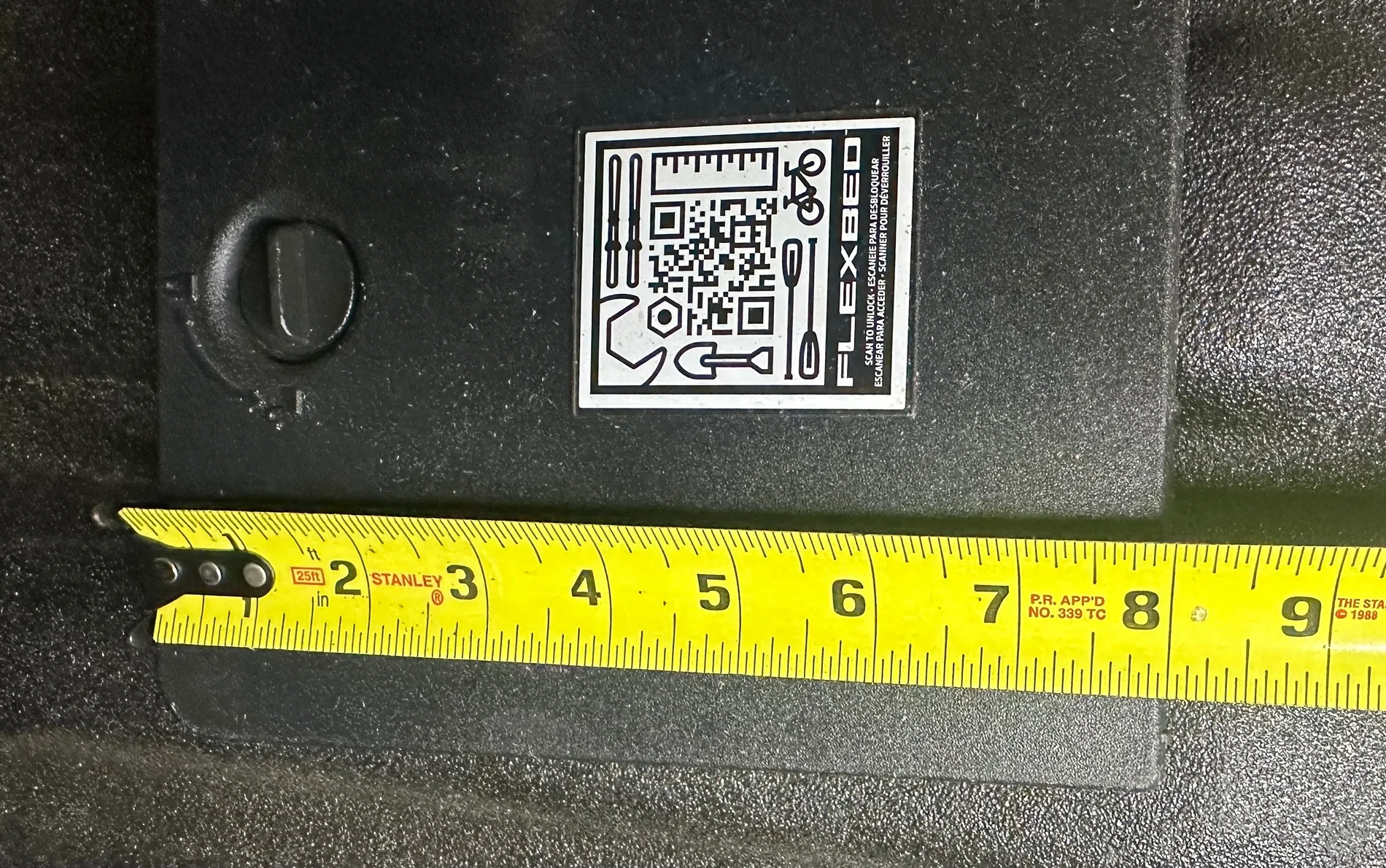 Ford Maverick FlexBed Cubby and Blank Dimensions / Measurements - for DIY IMG_8994