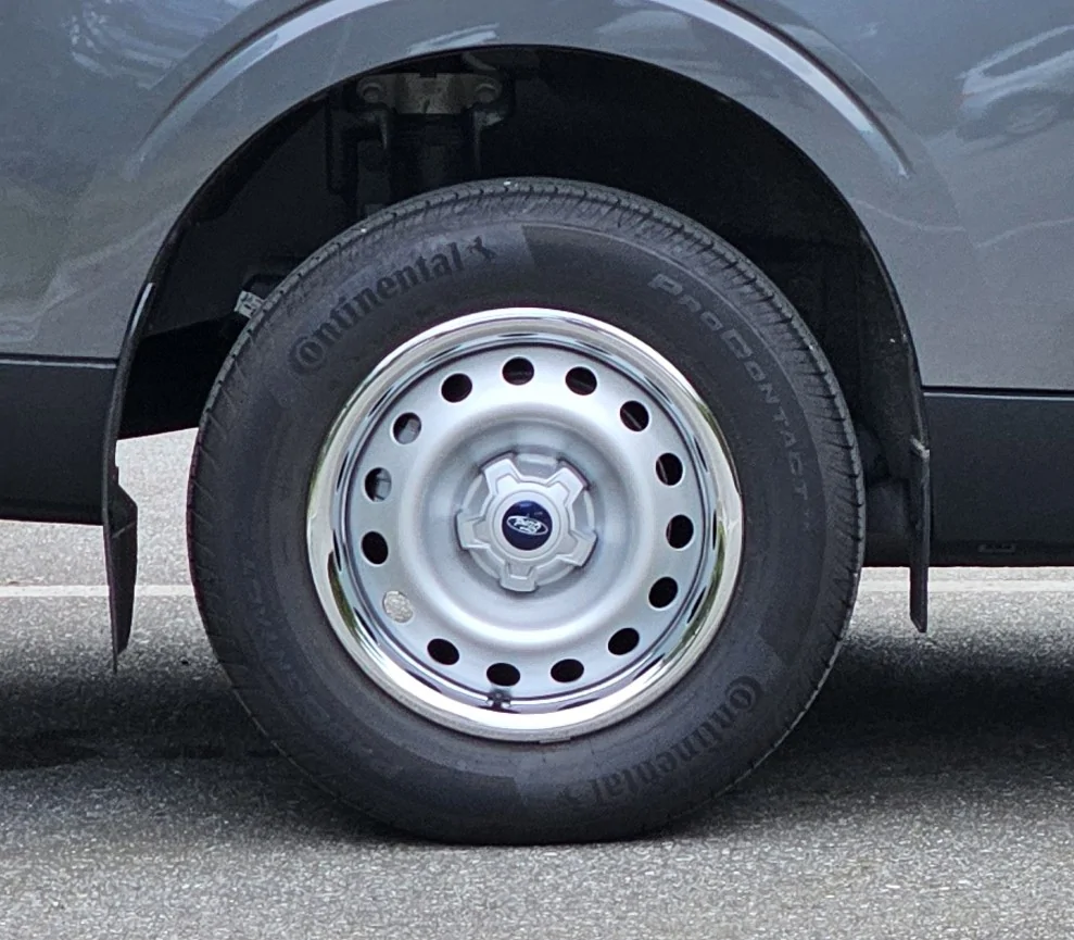 Ford Maverick Beauty rings added on steelies - last of many, many improvements? 20260514_135055