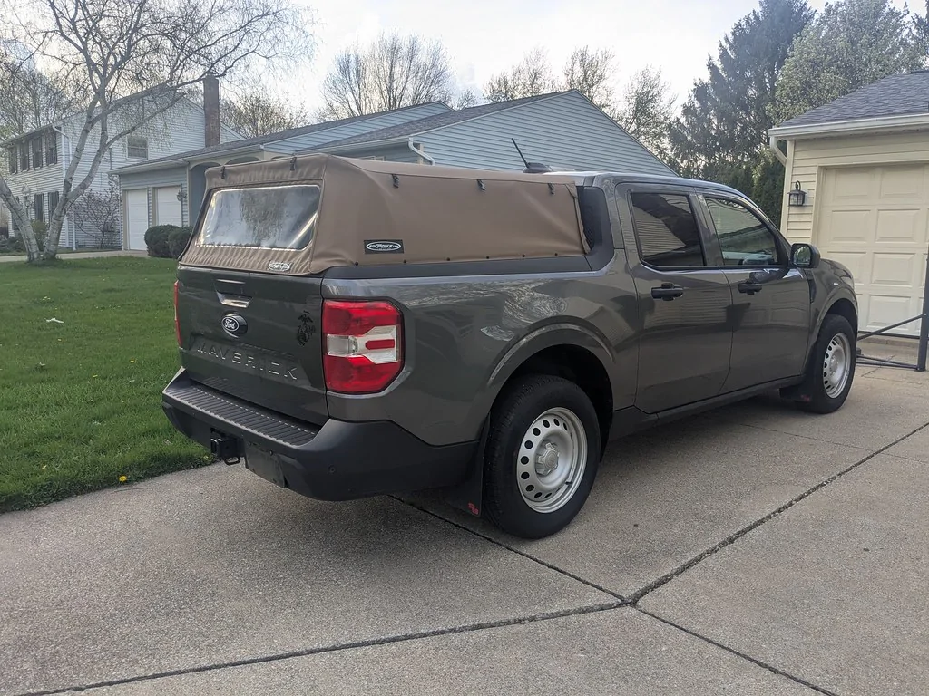 Ford Maverick Folding Softopper camper shell installed on my Maverick 55274547848_faa4ed65e7_
