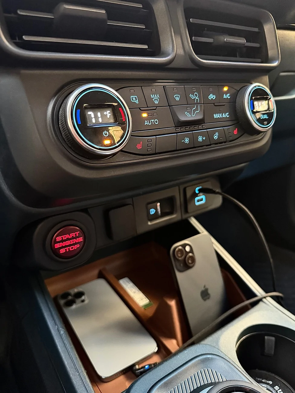 Ford Maverick MOD: Red Mustang GT Start Stop Button installed IMG_5647