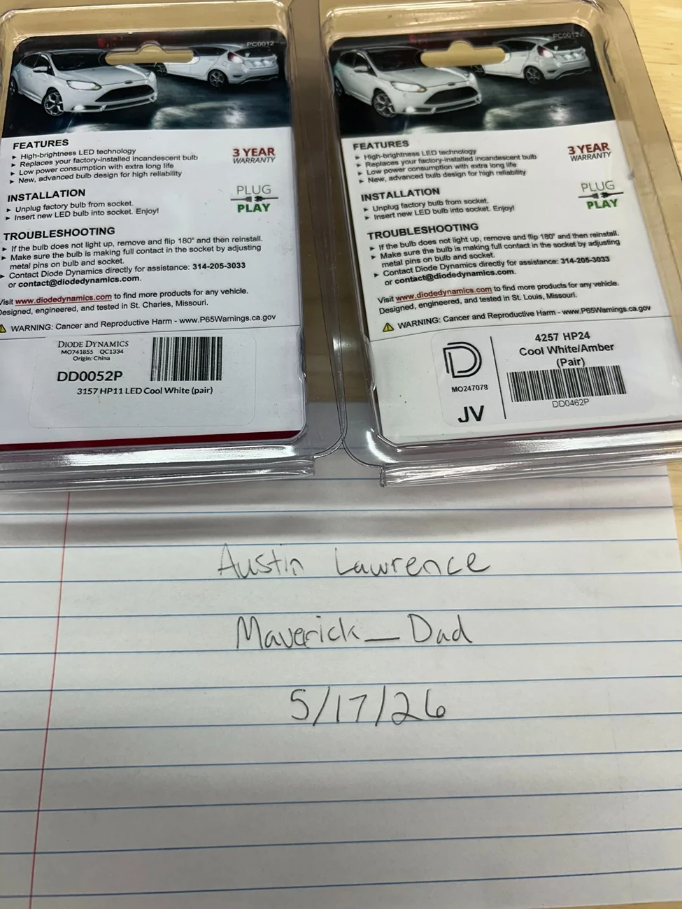 Ford Maverick Diode Dynamics Switchback and Reverse Bulbs Photo May 17 2026, 1 06 57 PM