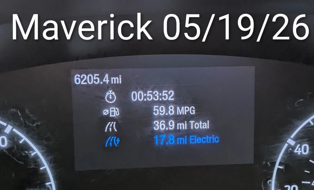 Ford Maverick Cold vs Warm MPG difference — how big was yours? PXL_20260519