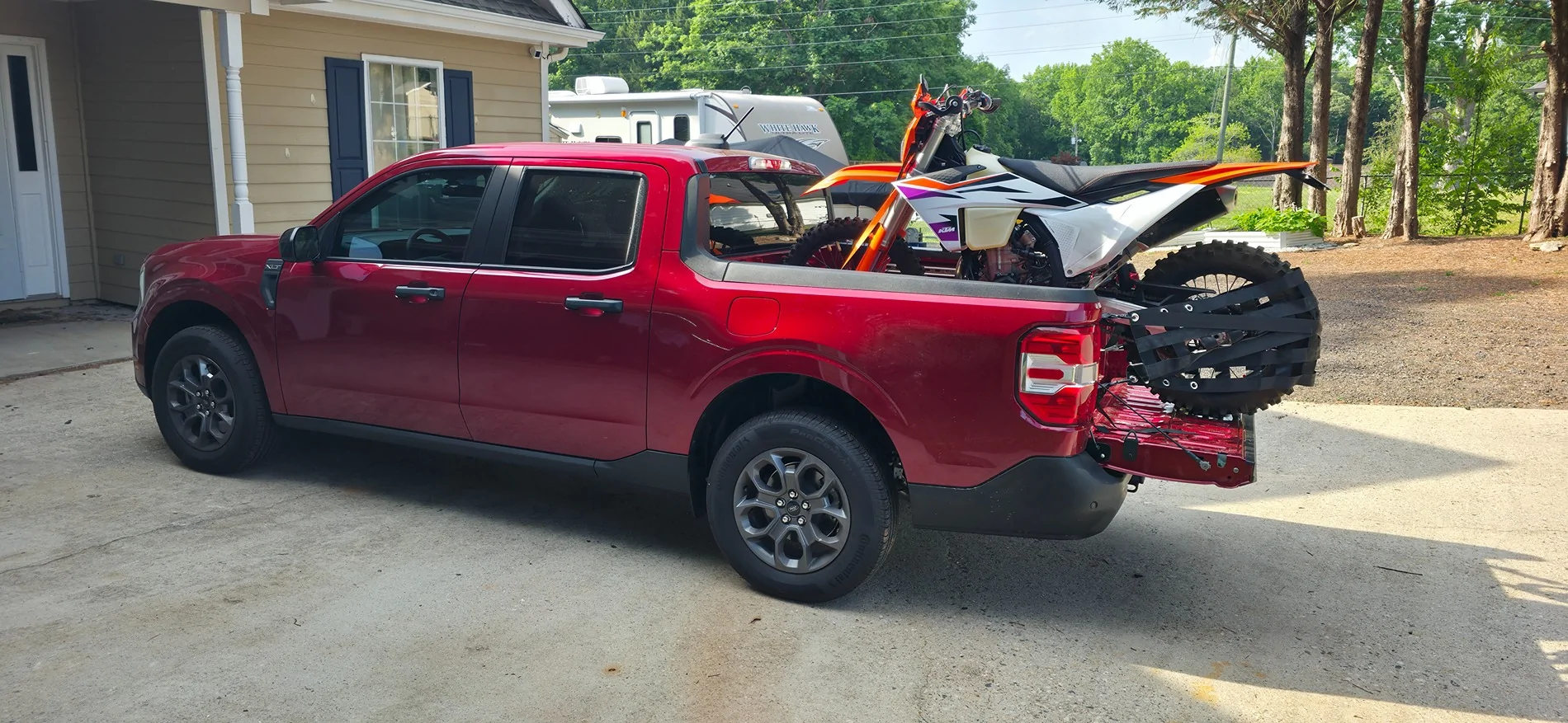 Ford Maverick Dirtbike hauling & Boat towing 20260520_174522