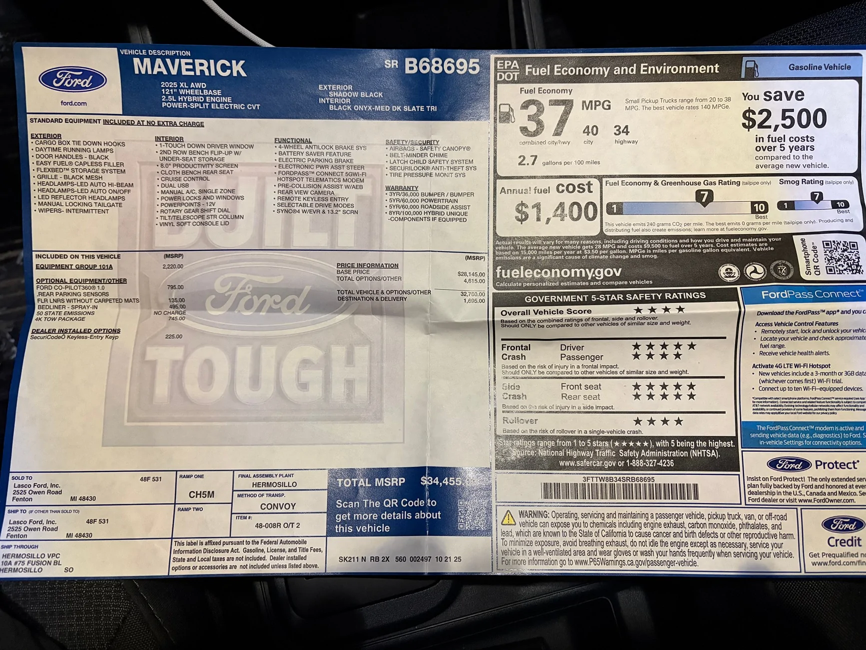 Ford Maverick DADMAV Build - Who says Base Models are boring? (2025 XL Hybrid AWD) IMG_2662